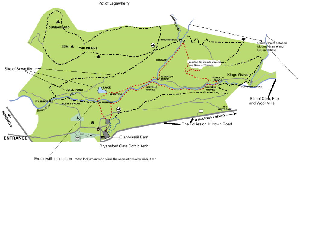 Tollymore Map